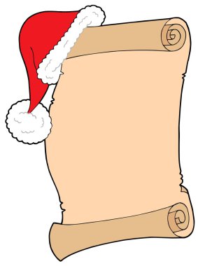 Santas wish list clipart