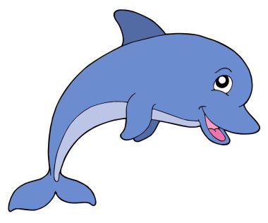 Smiling dolphine clipart