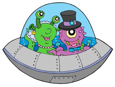 UFO wedding clipart