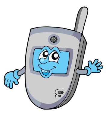 V cell phone clipart