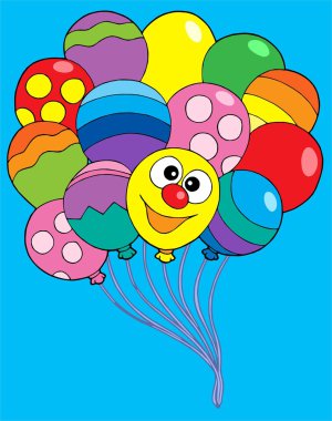 Various color balloons clipart