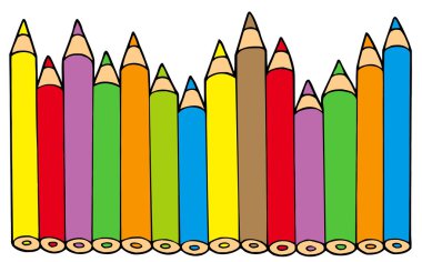 Various colors pencils clipart