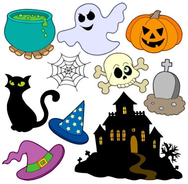 Various Halloween images 2 clipart