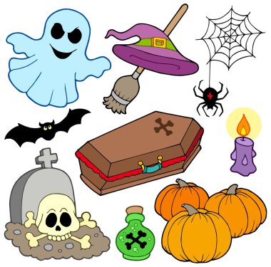 Various Halloween images 3 clipart