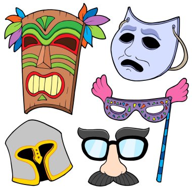 Various masks collection 2 clipart