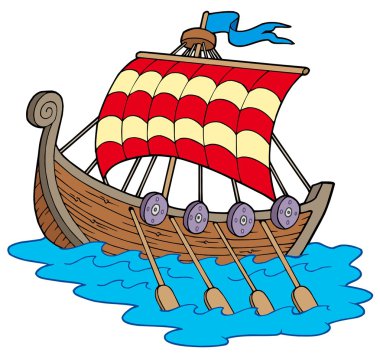 Viking boat clipart