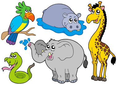 Wildlife animals collection clipart