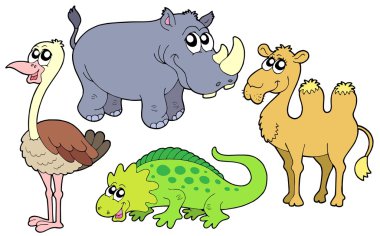 Zoo animals collection clipart