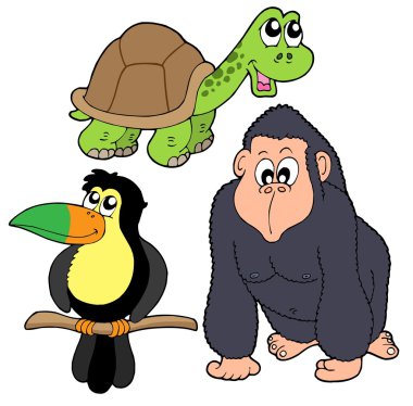 Zoo animals collection 4 clipart