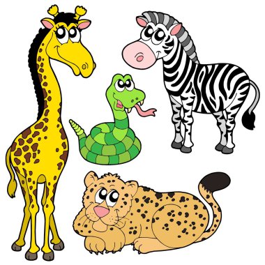 Zoo animals collection 2 clipart