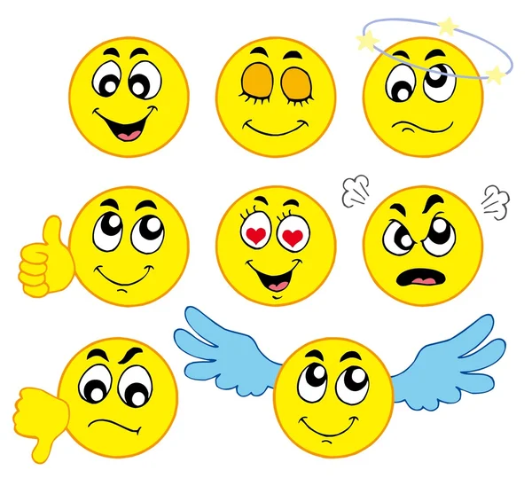 Various smileys 1 — Stock Vector © clairev #2261463