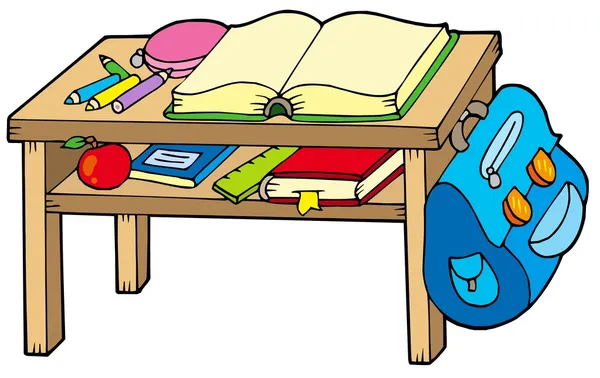 Школьный стол — стоковый вектор