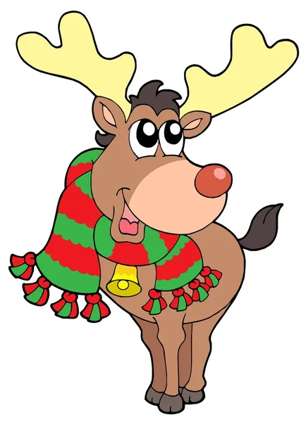 Usmívající se vánoční elk — Stockový vektor