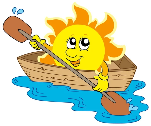 Słońce w łodzi — Wektor stockowy