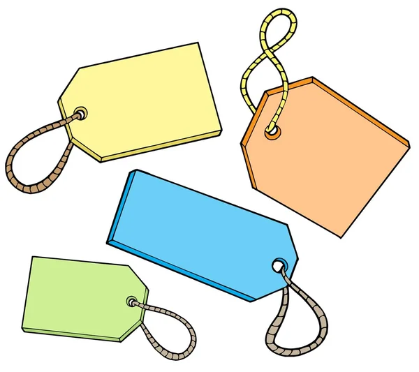 Verschillende kleur tags voor verkoop — Stockvector