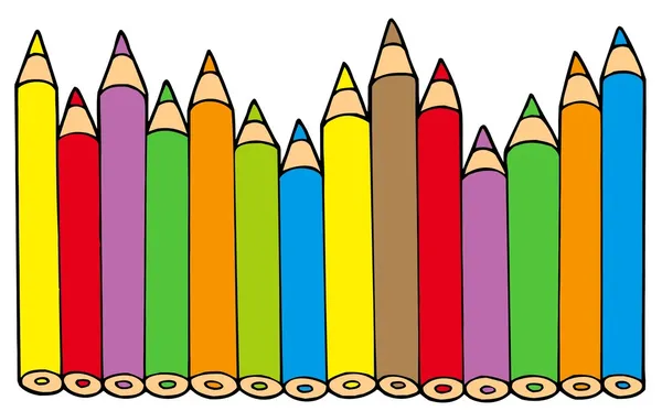 Bleistifte in verschiedenen Farben — Stockvektor