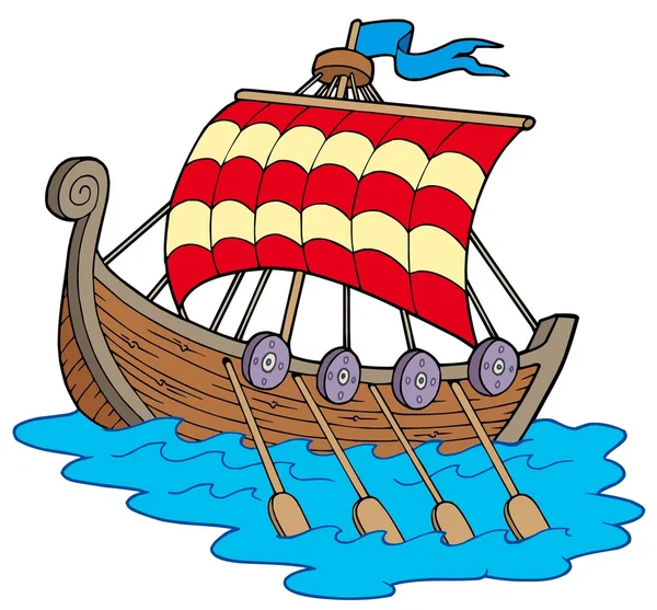 Barca vichinga — Vettoriale Stock