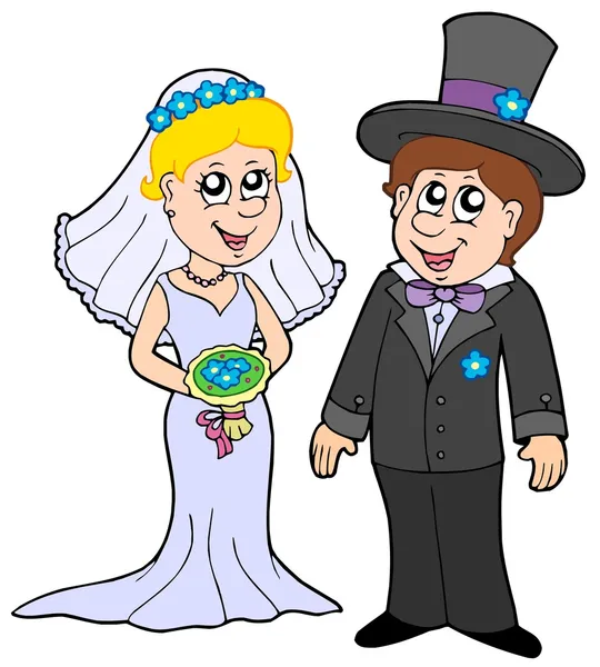 Casamento casal — Vetor de Stock