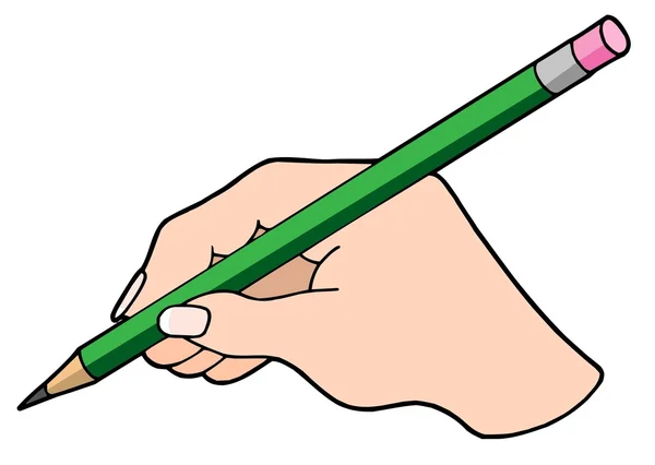Writing hand with pencil — Stock Vector