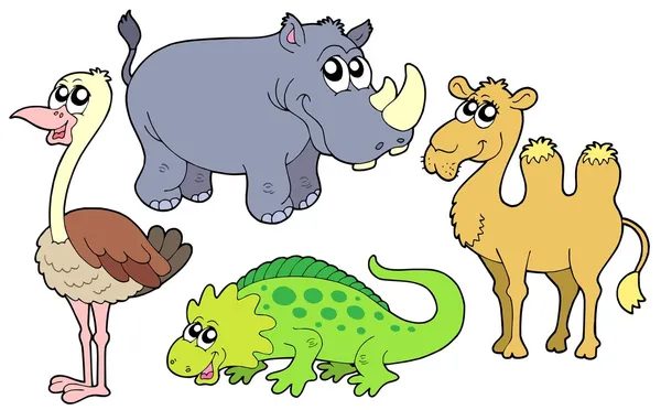 Zoo animals collection — Stock Vector