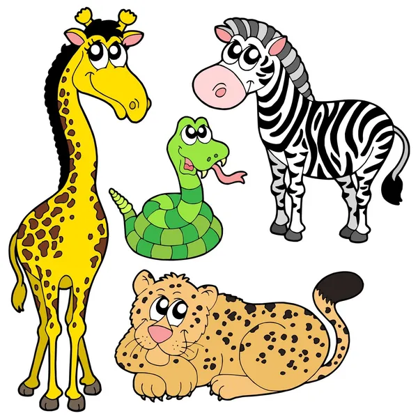 Zoo animals collection 2 — Stock Vector