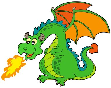 Cartoon fire dragon clipart