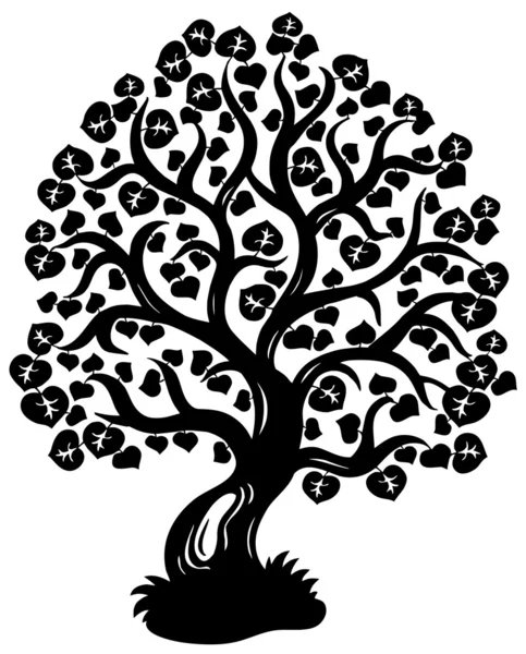 Vápno strom silueta — Stockový vektor