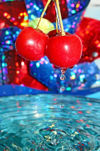 Våt sötkörsbär. — Stockfoto