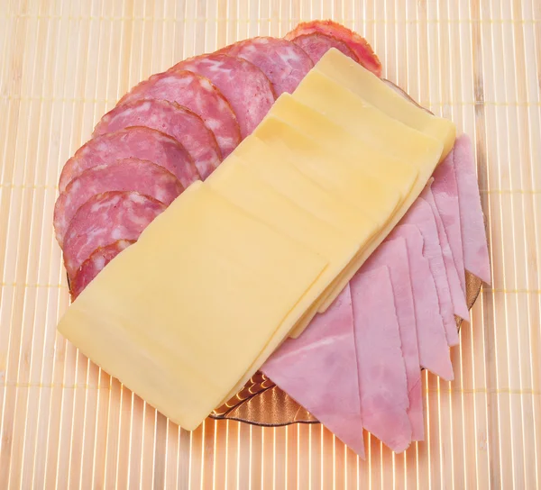 Saucisse et fromage — Photo