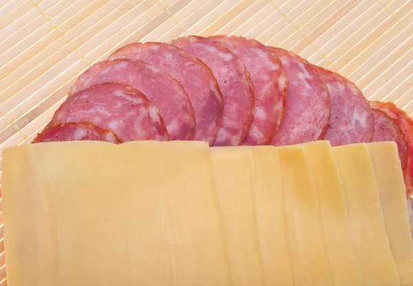 Salsiccia e formaggio — Foto Stock