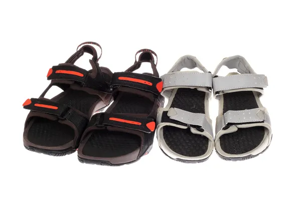 Twee paar van sandals — Stockfoto