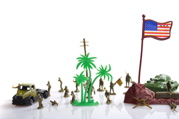 stock image Plastic toy soldier