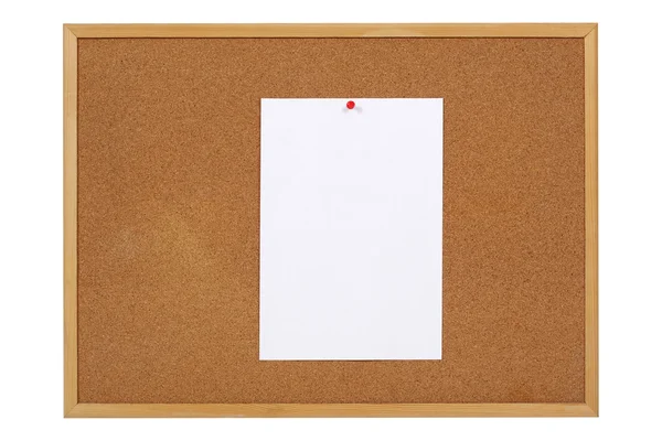Paper On Cork Notice Board — Stock Photo, Image