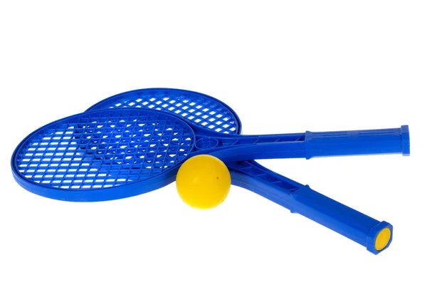 Bola e raquete — Fotografia de Stock