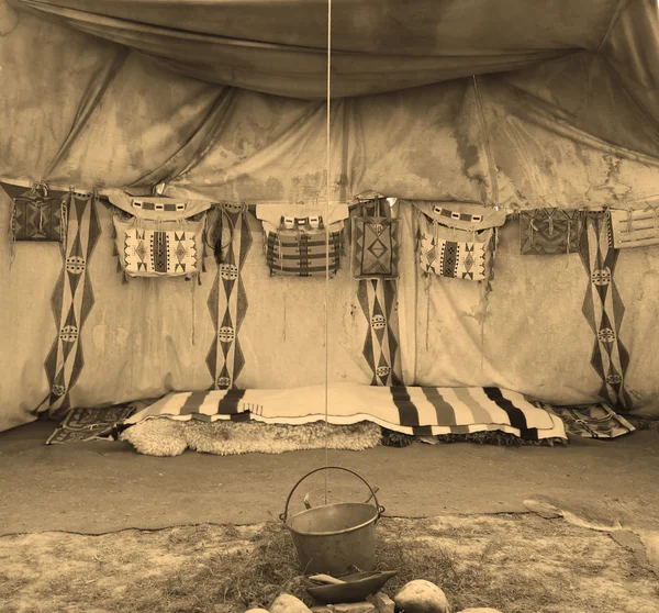 Intérieur de la tente indienne — Photo