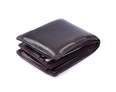 Brown old wallet clipart