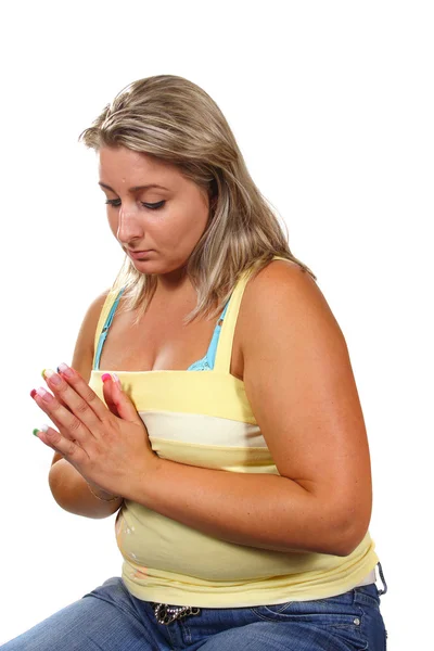 Woman Prays — Stock Photo, Image