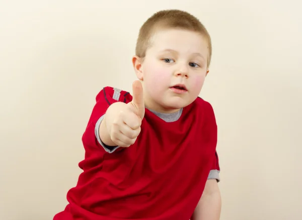 Small Boy Gesture Ok — Stock Photo, Image