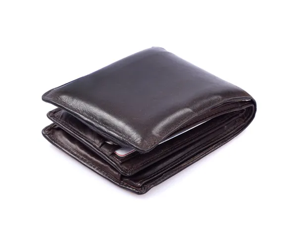 Brown vecchio portafoglio — Foto Stock