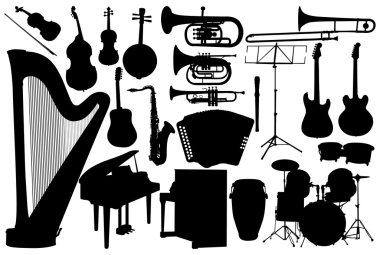 Set music instrument clipart