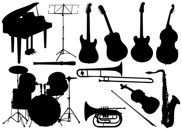 Музыкальный инструмент - набор — стоковый вектор