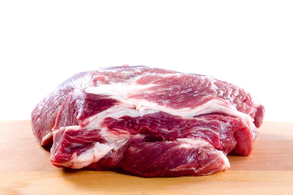 Bit av rå nötkött beredd att proces — Stockfoto