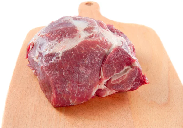 Bit av rå nötkött beredd att proces — Stockfoto