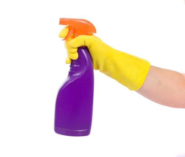 Hand with spray bottle — Stock Photo, Image