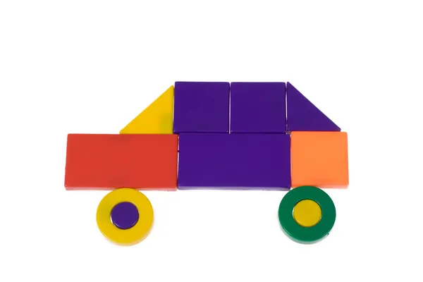 Автомобіль з пластикових блоків — стокове фото