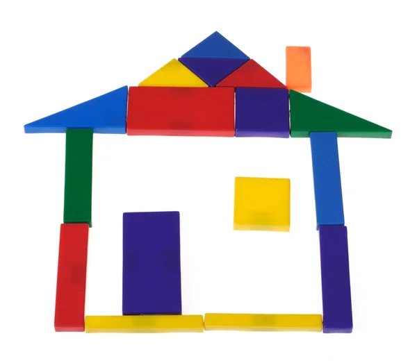 House from plastic blocks — Stock Photo, Image