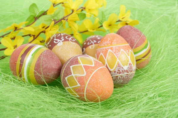 Huevos de Pascua coloridos pintados — Foto de Stock