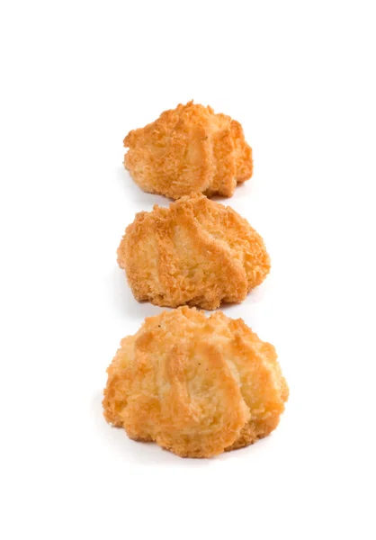 3 つのココナッツ クッキー — ストック写真
