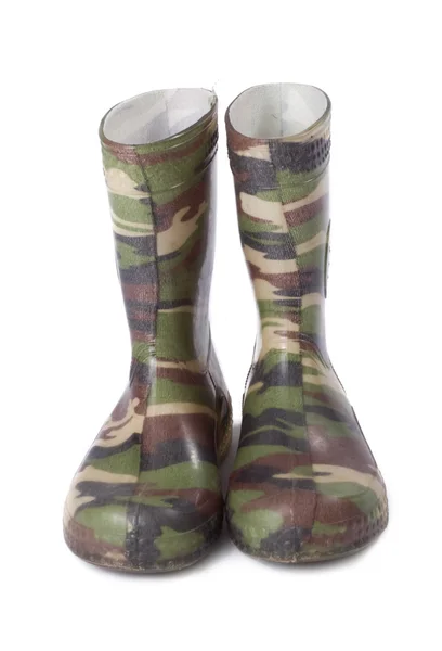 Camouflage gom-laarzen — Stockfoto