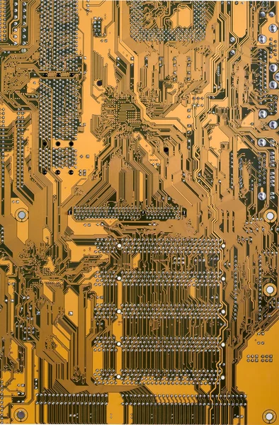 Brown circuit board — Stock Photo, Image